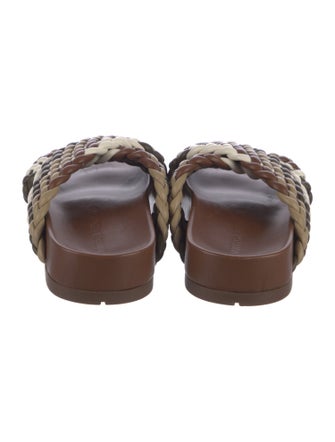 Bottega Veneta Leather Patterned Slides