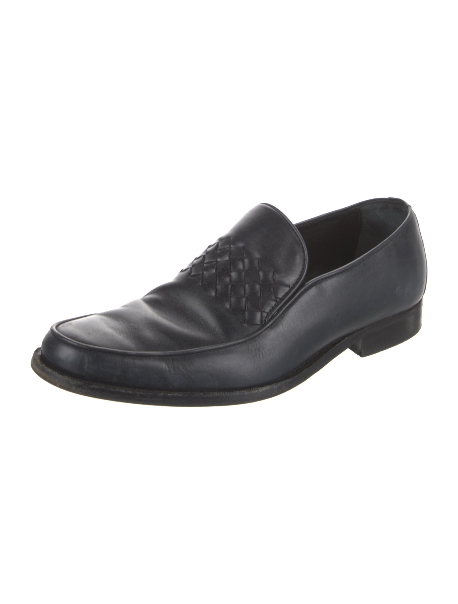Bottega Veneta Intrecciato Weave Leather Dress Loafers