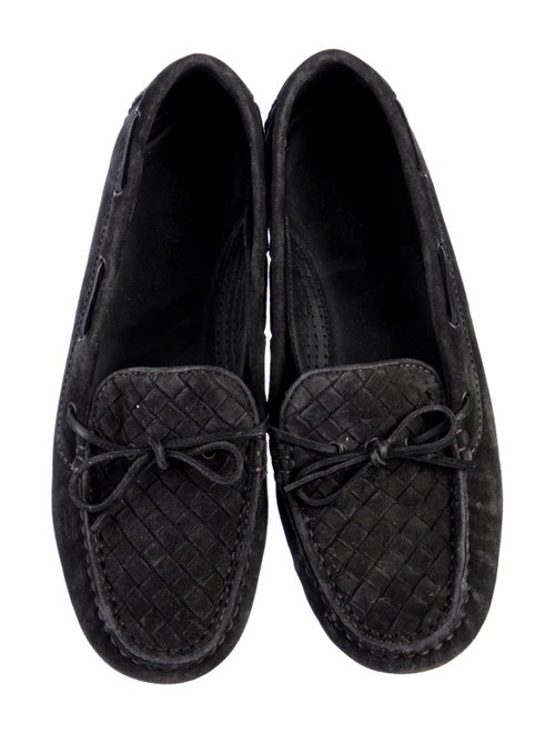 Bottega Veneta Intrecciato Weave Suede Moccasins