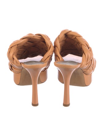 Bottega Veneta Intrecciato Weave Leather Slides