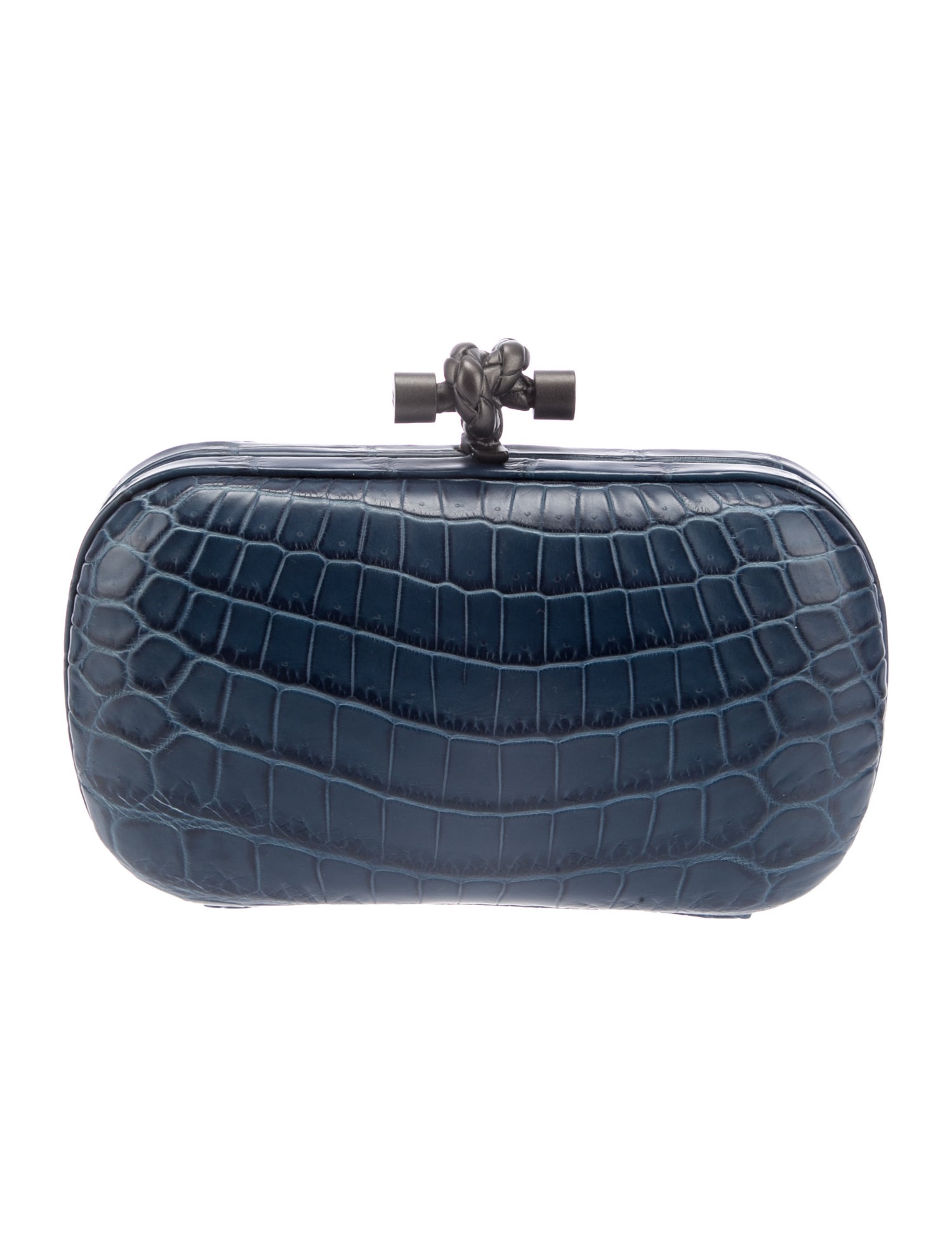 Bottega Veneta Crocodile Clutch - Blue Clutches, Handbags