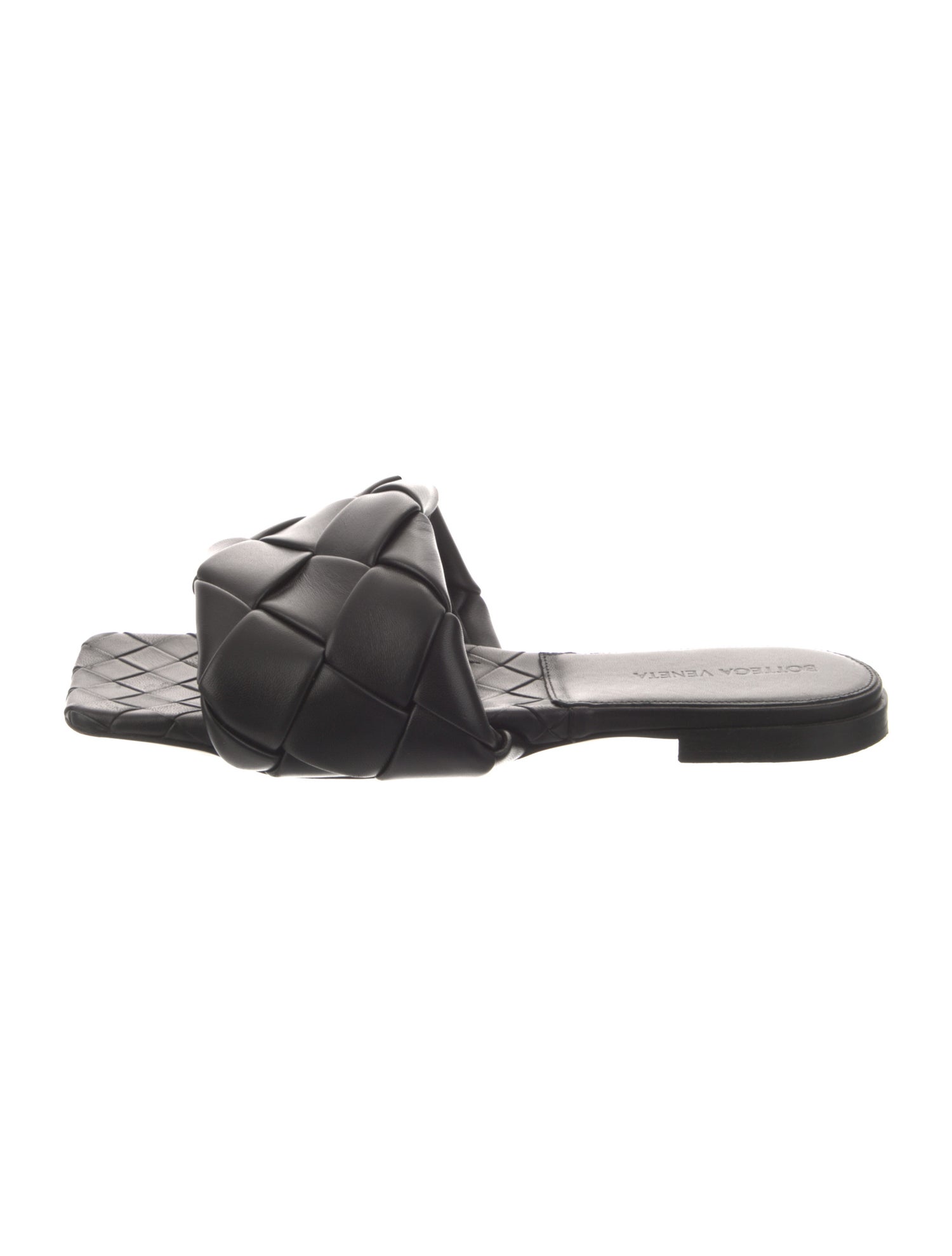 Bottega Veneta Intrecciato Weave Leather Slides