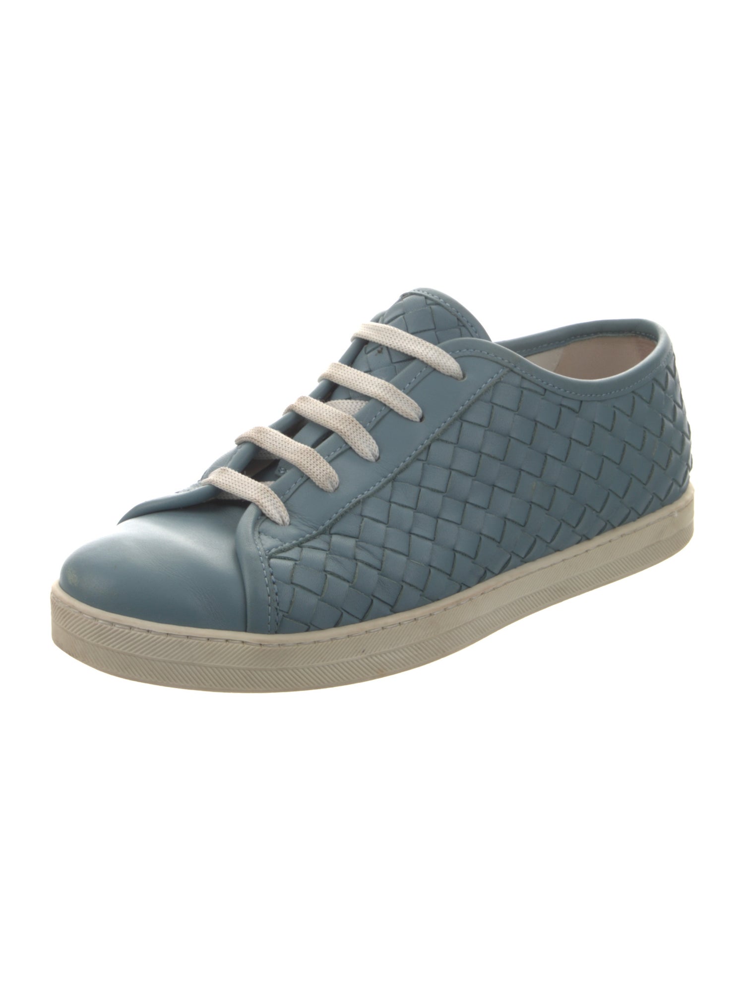 Bottega Veneta Intrecciato Weave Leather Sneakers