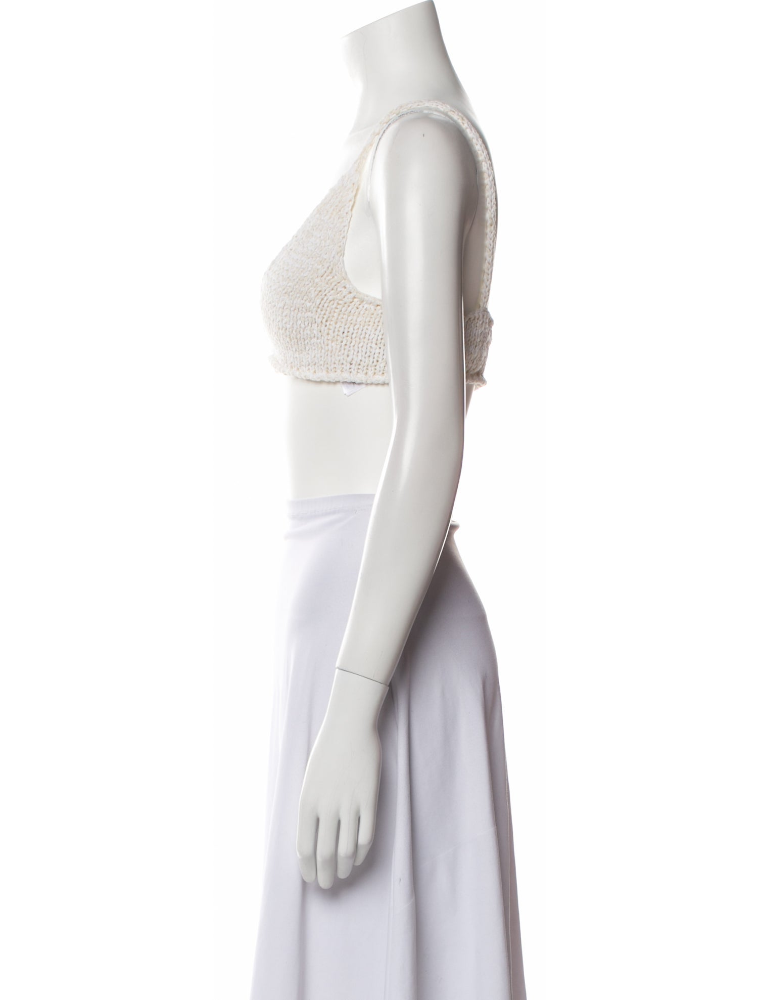 Bottega Veneta Plunge Neckline Sleeveless Crop Top