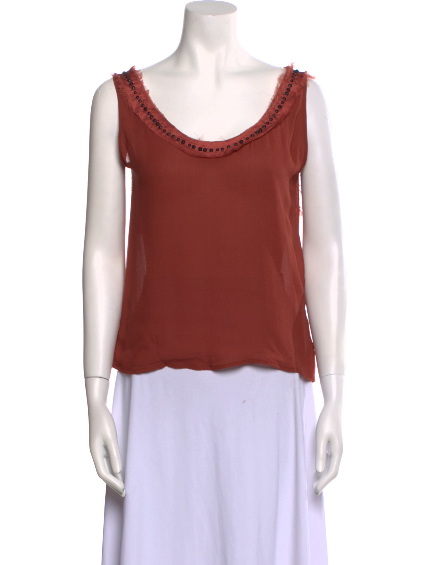 Bottega Veneta Silk Scoop Neck Top w/ Tags