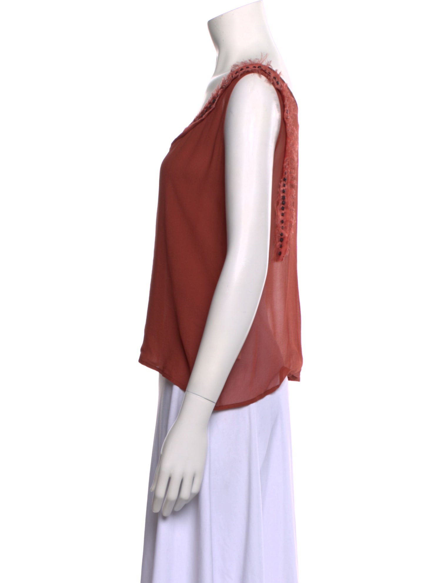 Bottega Veneta Silk Scoop Neck Top w/ Tags