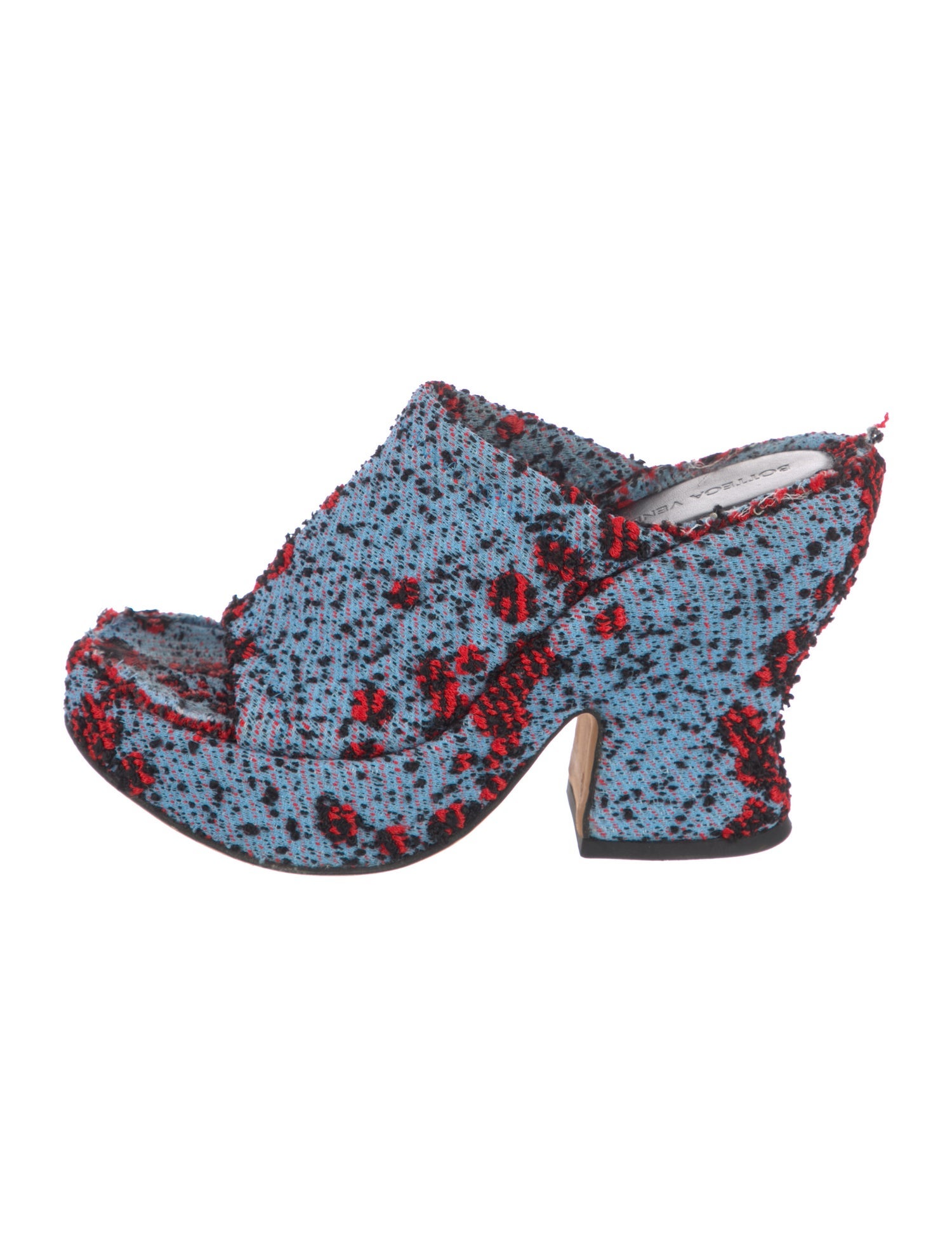 Bottega Veneta Printed Leather Trim Embellishment Slides