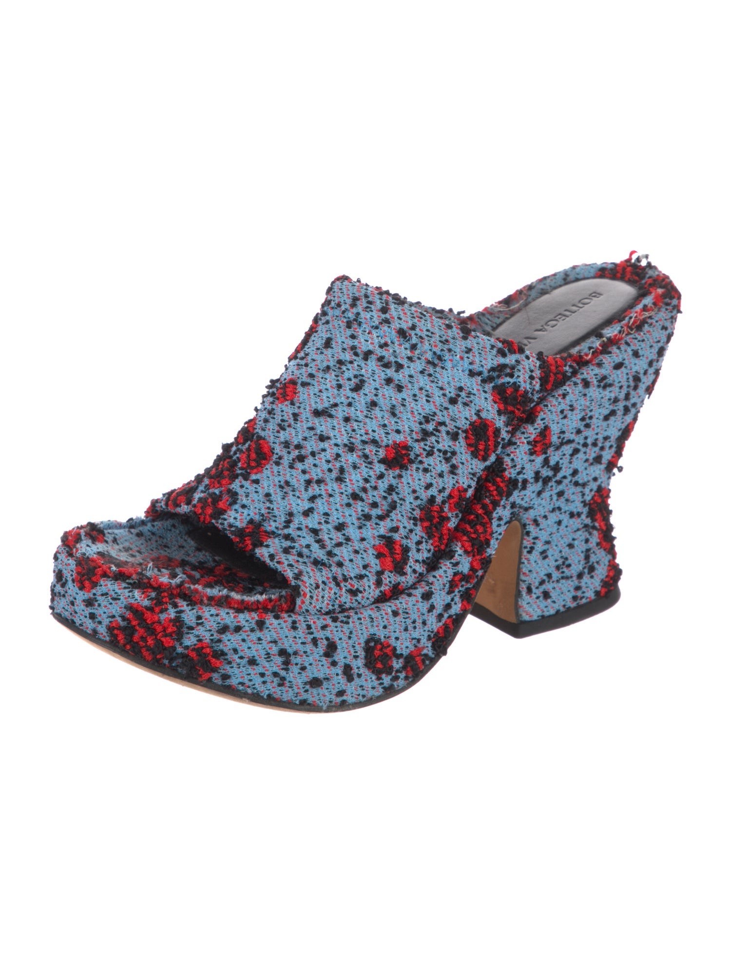 Bottega Veneta Printed Leather Trim Embellishment Slides