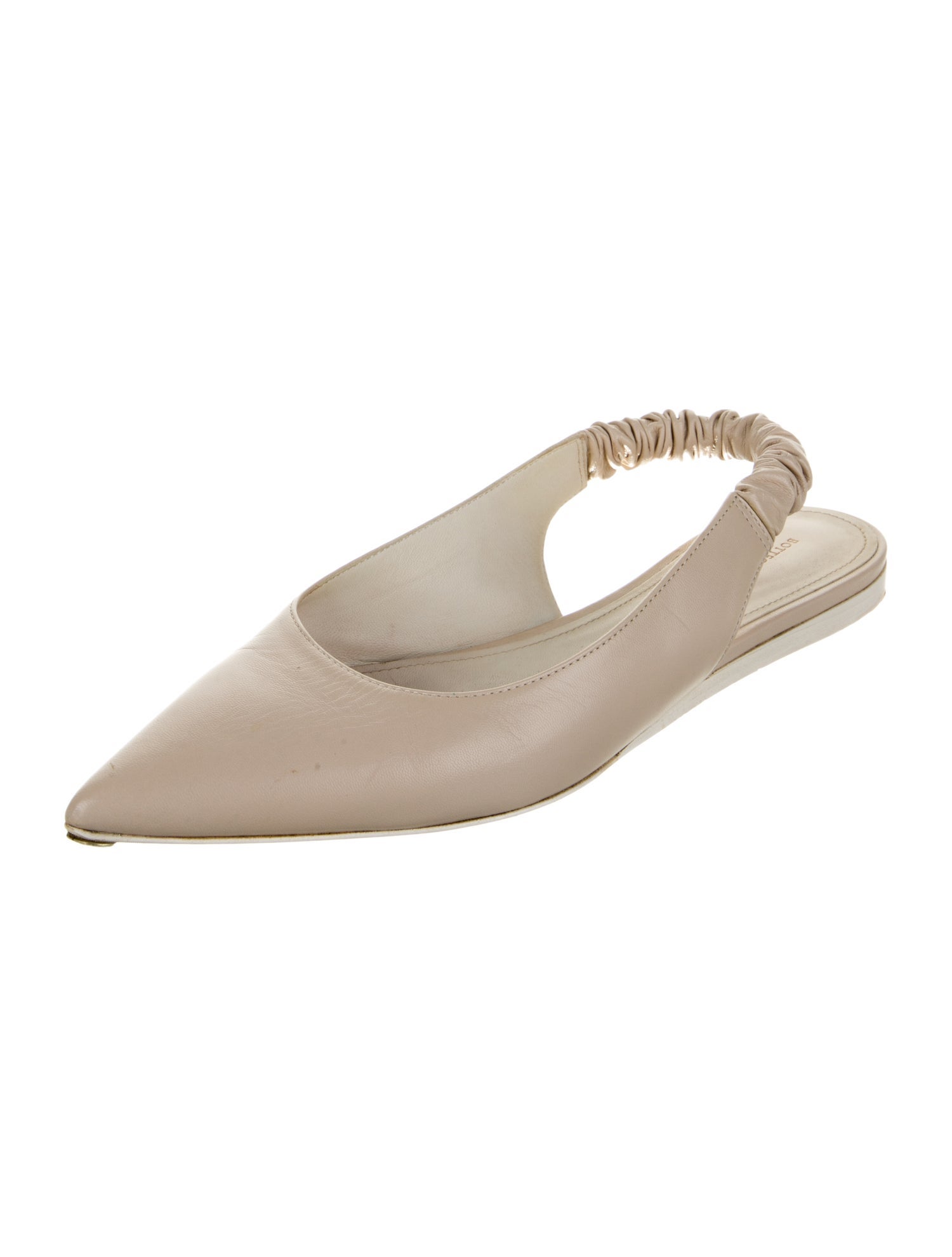 Bottega Veneta Leather Slingback Flats
