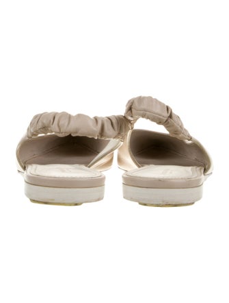 Bottega Veneta Leather Slingback Flats