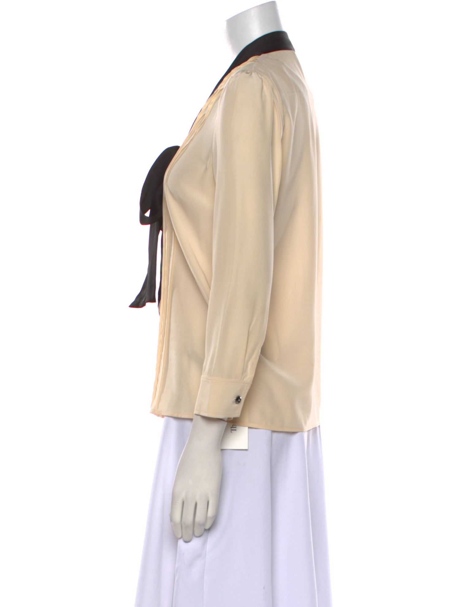 Bottega Veneta Silk Tie Neck Blouse