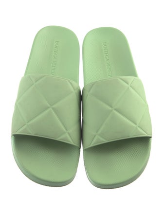 Bottega Veneta Intrecciato Weave Rubber Slides