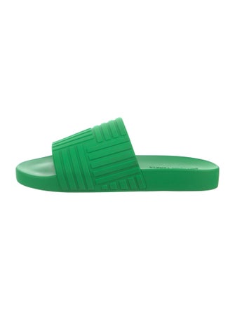 Bottega Veneta Intrecciato Weave Rubber Slides