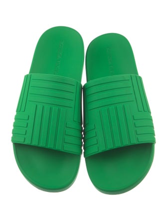 Bottega Veneta Intrecciato Weave Rubber Slides