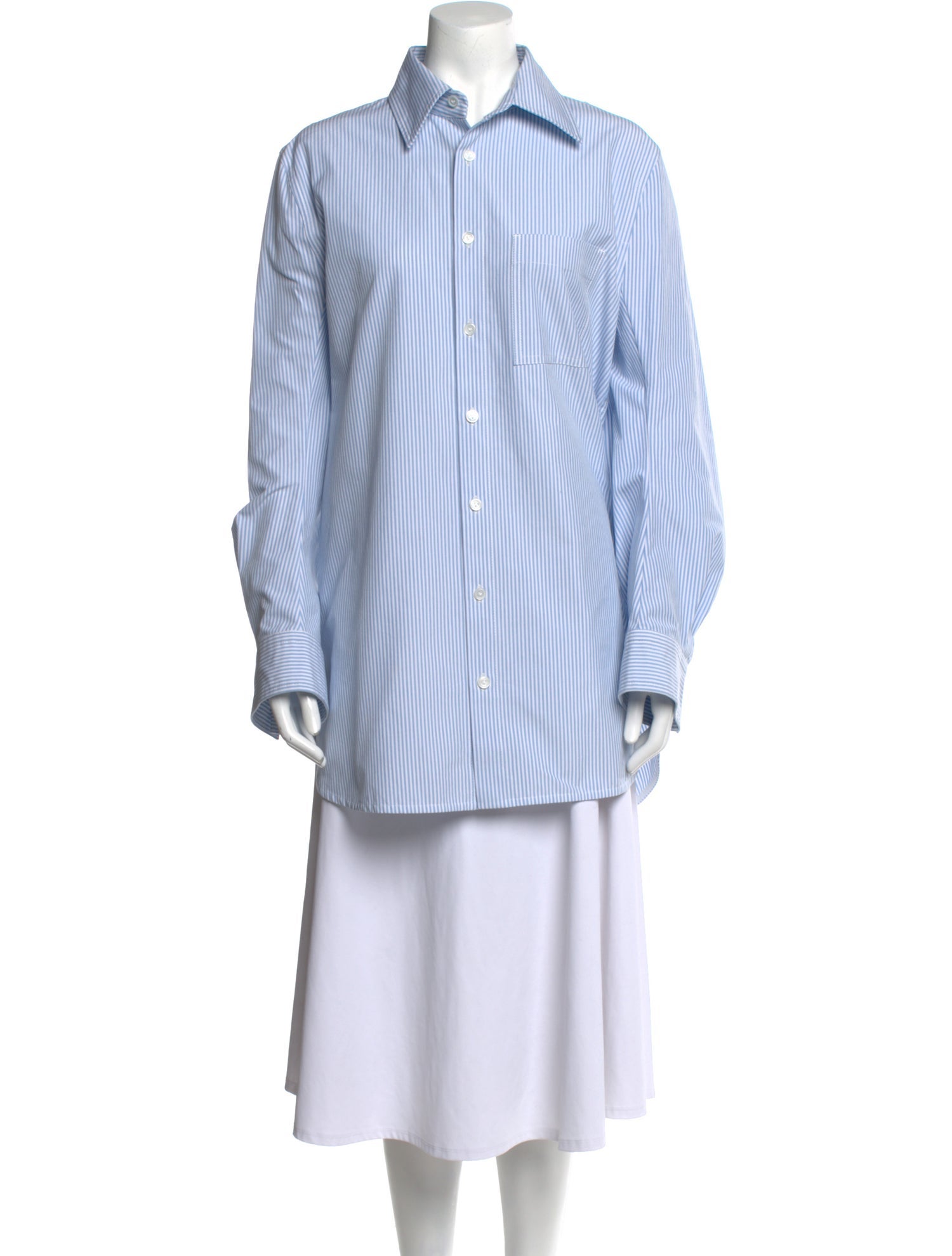 Bottega Veneta 2022 Striped Button-Up Top