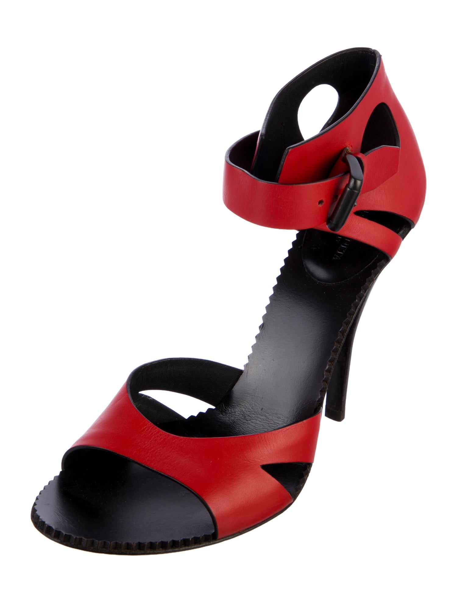 Bottega Veneta Leather Printed D'Orsay Pumps