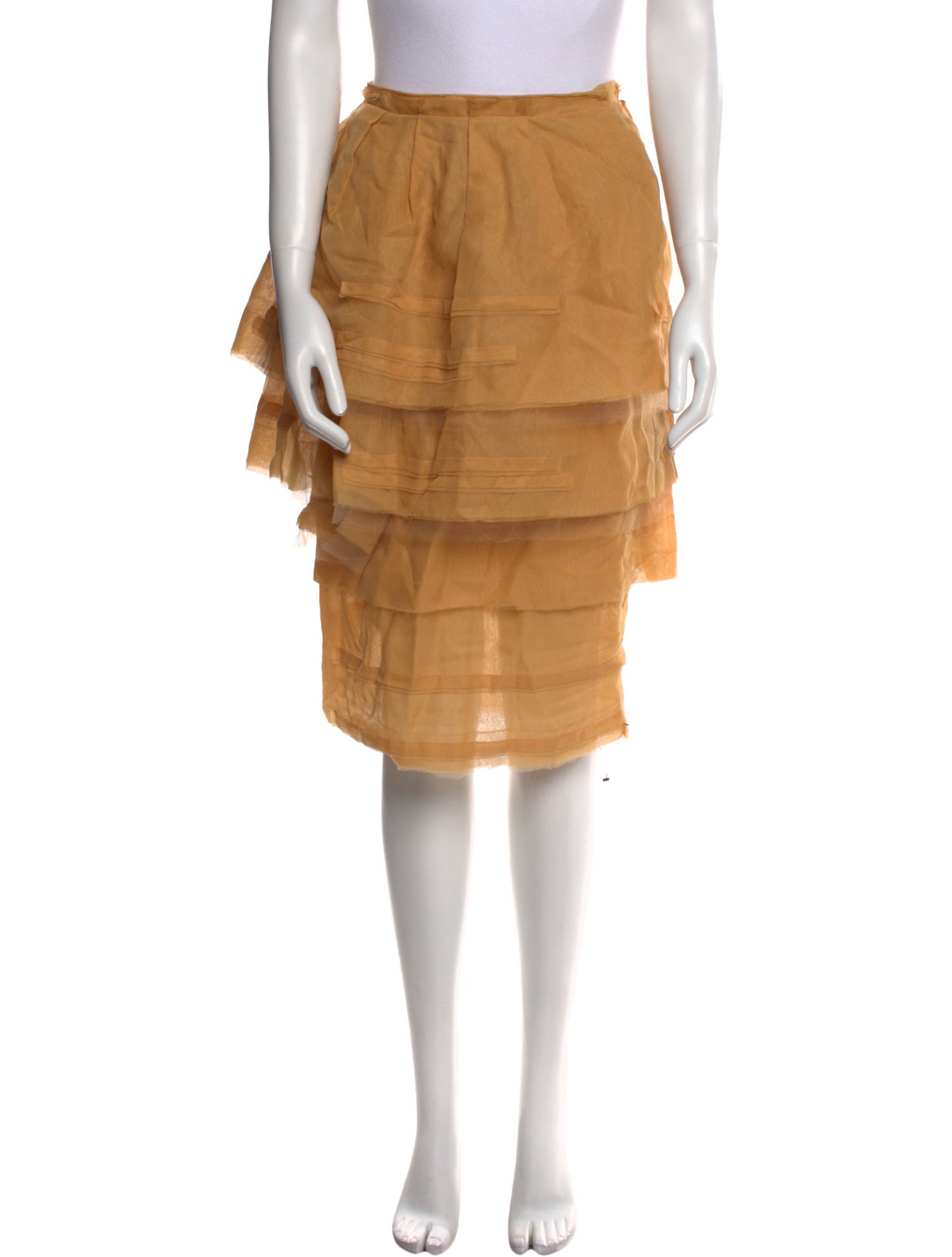 Bottega Veneta Ruffle Embellishment Knee-Length Skirt