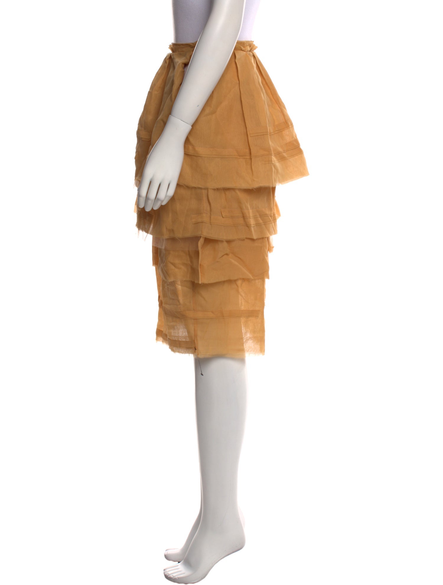 Bottega Veneta Ruffle Embellishment Knee-Length Skirt