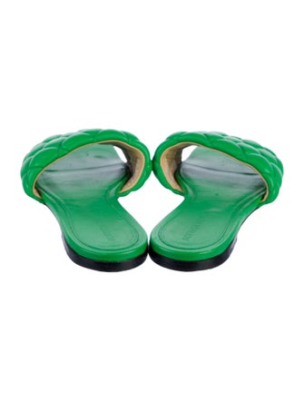 Bottega Veneta Quilted Pattern Leather Slides