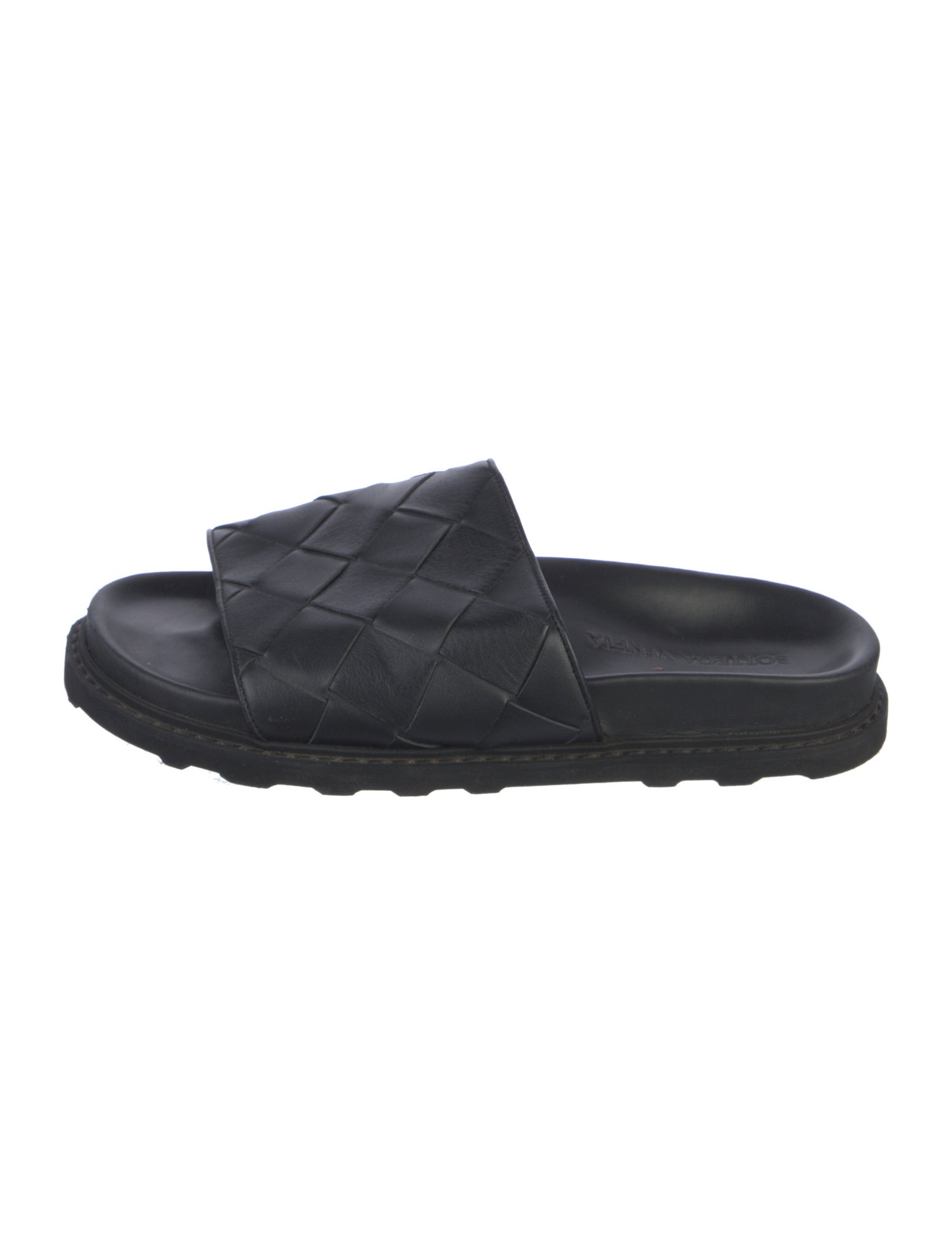 Bottega Veneta Intrecciato Weave Leather Slides
