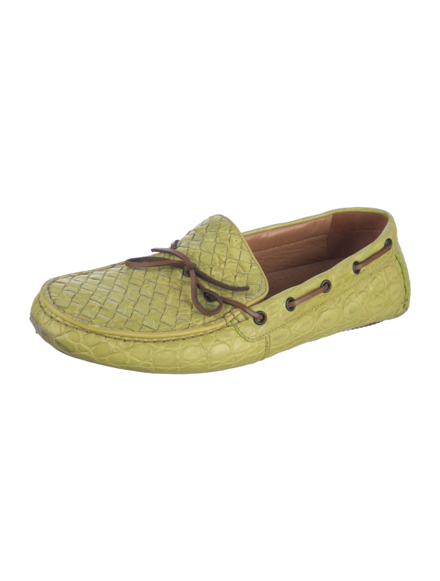 Bottega Veneta Intrecciato Weave Leather Drivers