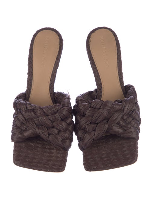 Bottega Veneta Intrecciato Weave Straw Slides
