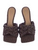 Bottega Veneta Intrecciato Weave Straw Slides