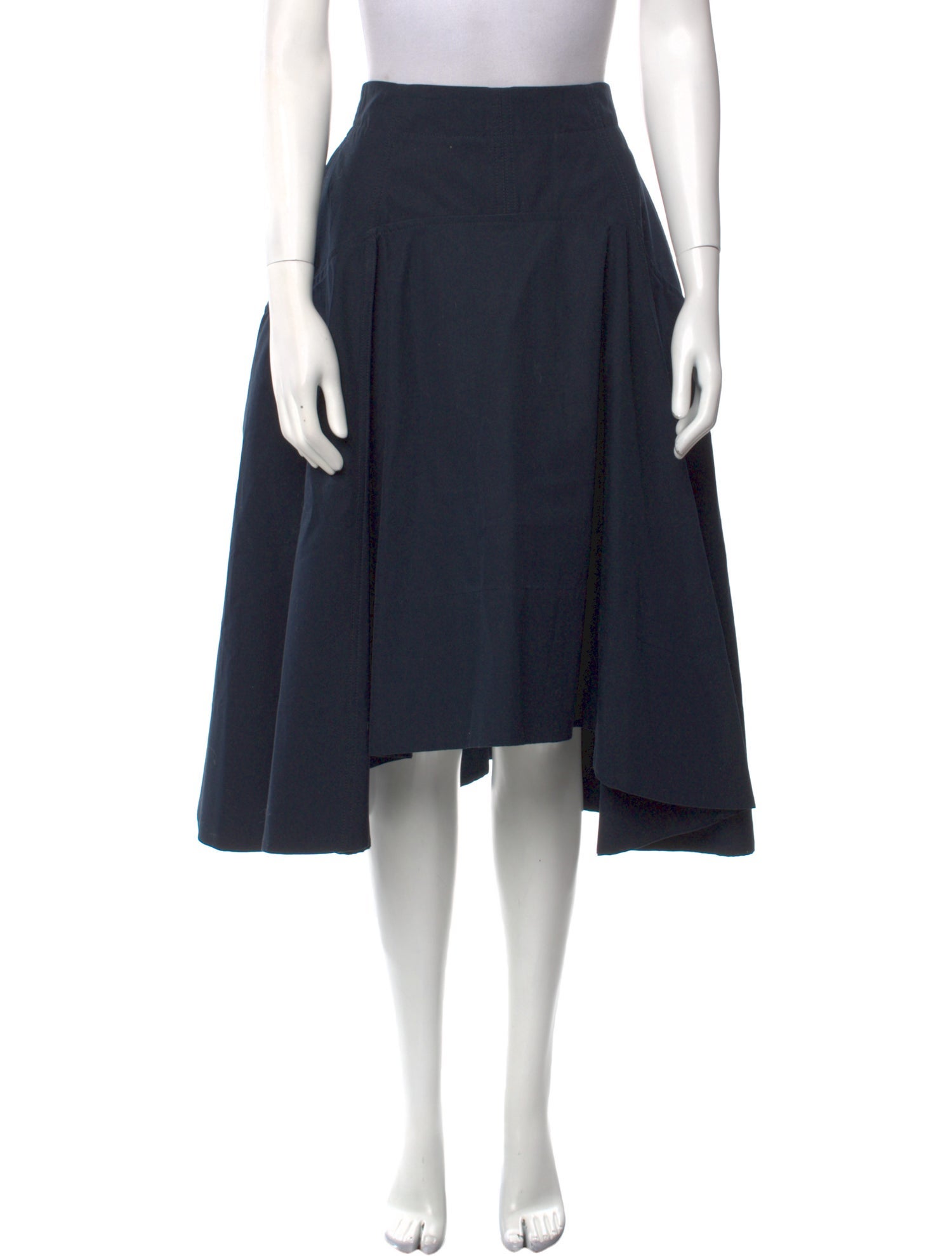 Bottega Veneta Pleated Accents Midi Length Skirt