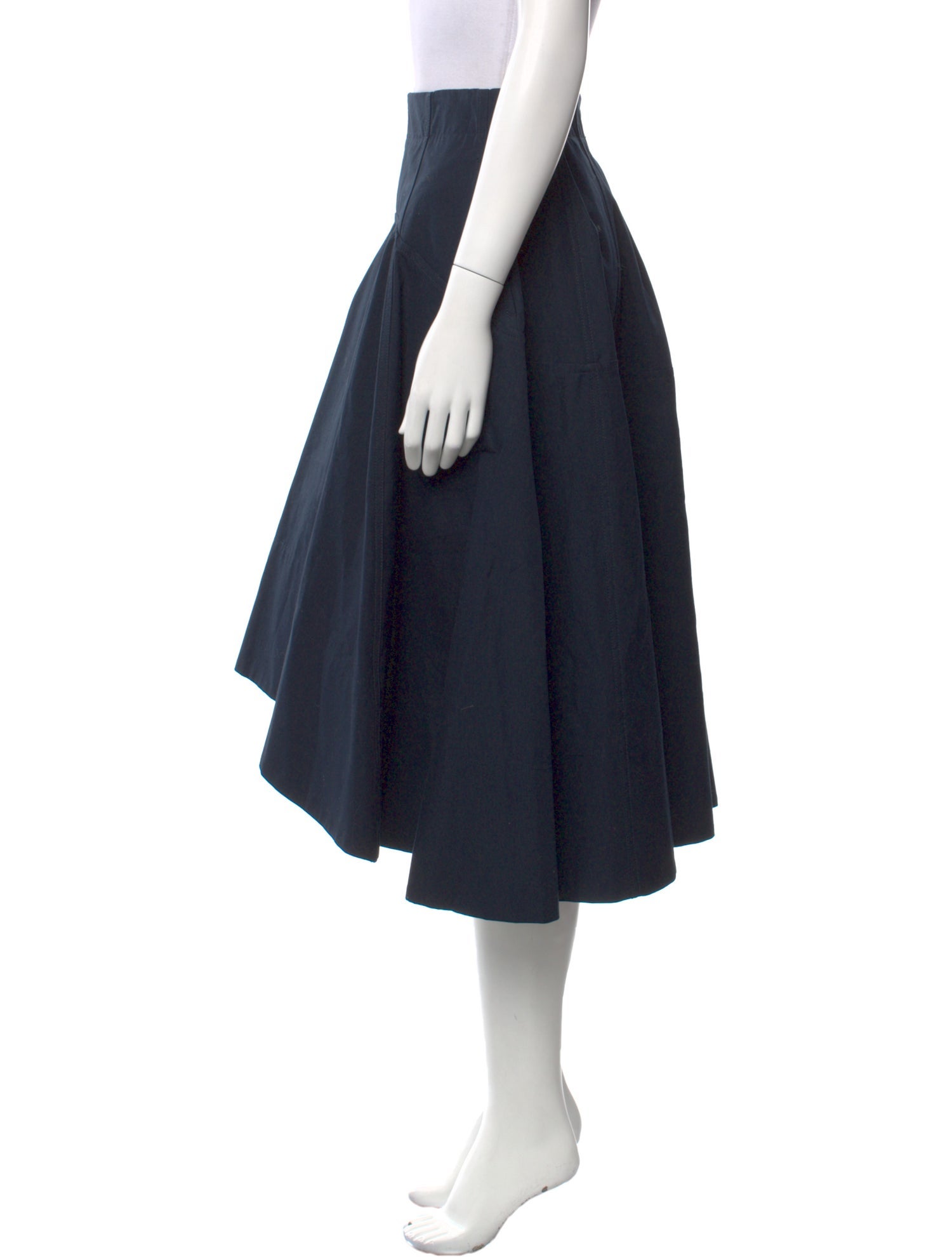 Bottega Veneta Pleated Accents Midi Length Skirt