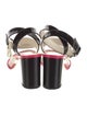 Bottega Veneta Patent Leather Colorblock Pattern Sandals