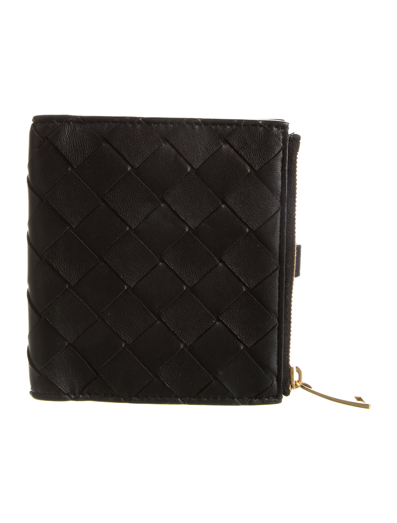 Bottega Veneta Intrecciato Weave Lambskin Compact Wallet