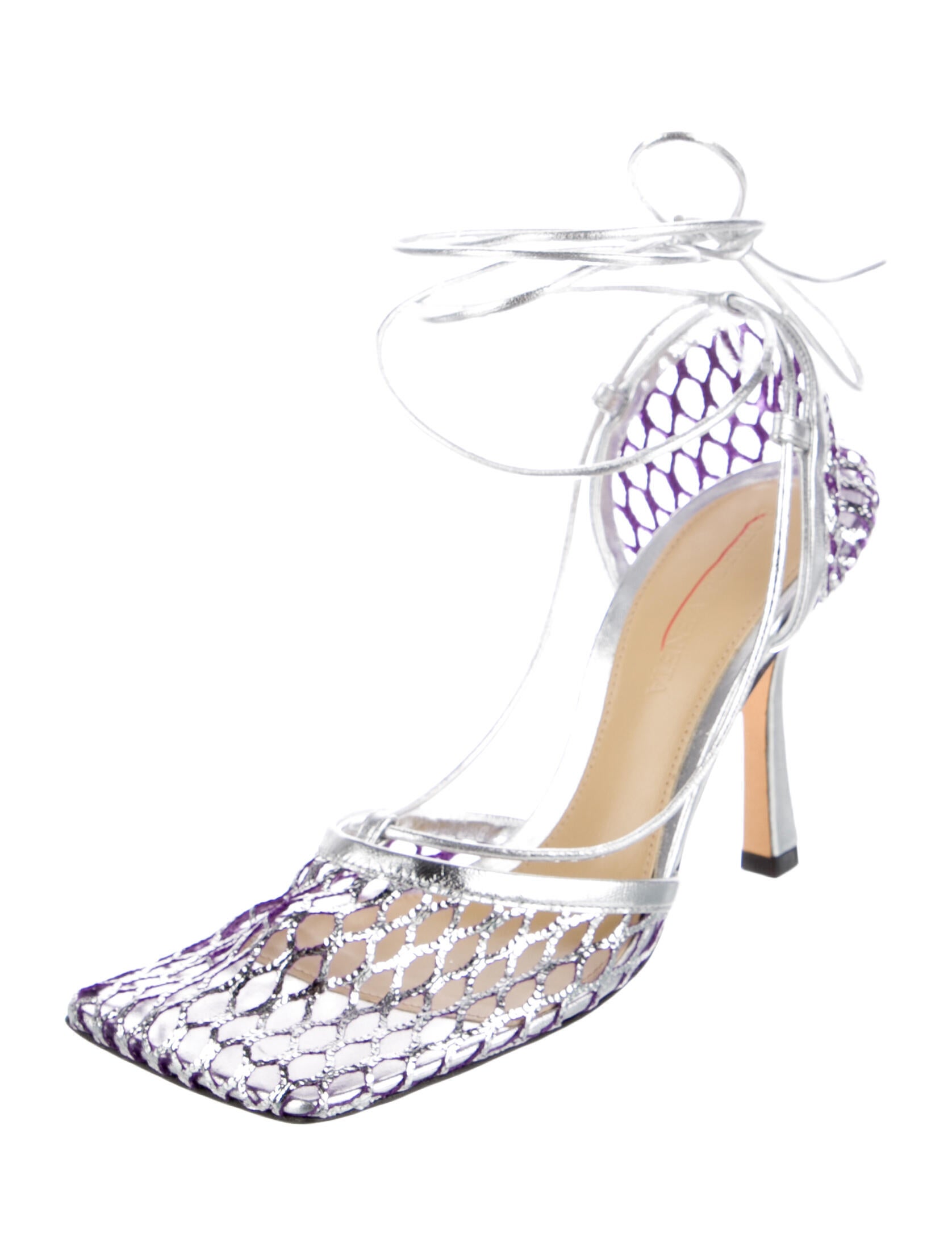 Bottega Veneta Mesh Mesh Accents D'Orsay Pumps