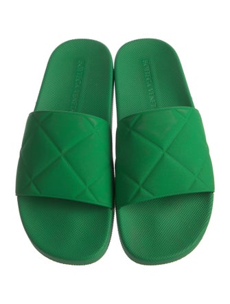 Bottega Veneta Quilted Pattern Rubber Slides