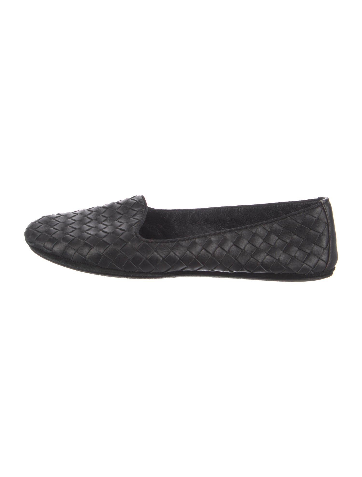 Bottega Veneta Intrecciato Weave Leather Flats