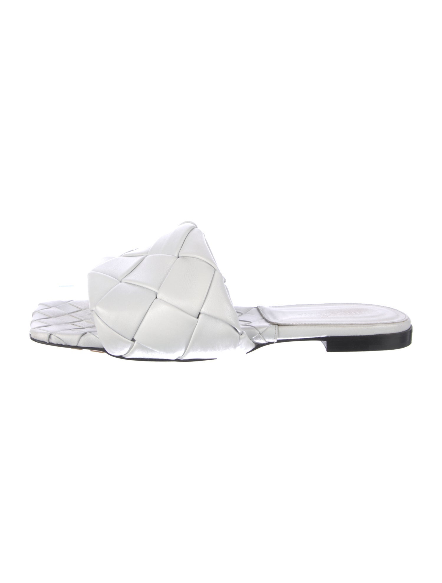 Bottega Veneta Intrecciato Weave Leather Slides
