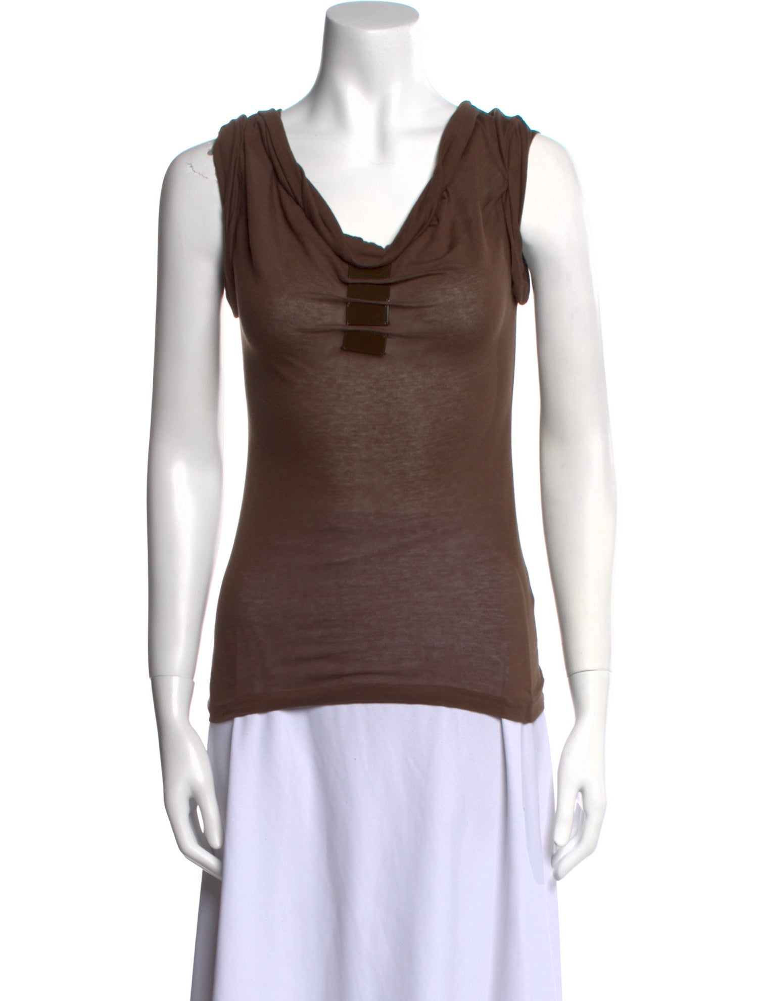 Bottega Veneta Cowl Neck Sleeveless Top