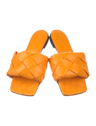 Bottega Veneta Intrecciato Weave Leather Slides