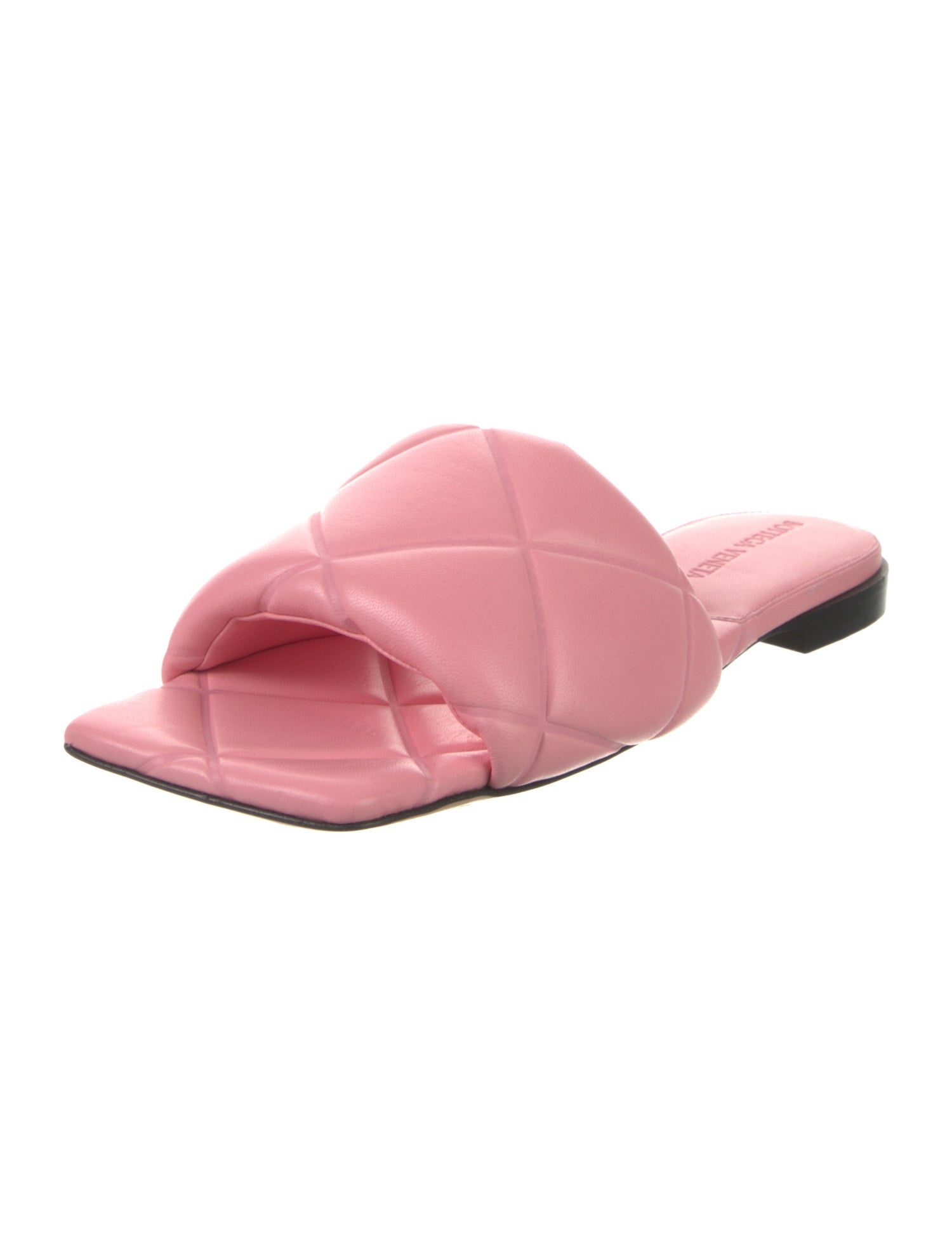 Bottega Veneta Quilted Pattern Leather Slides