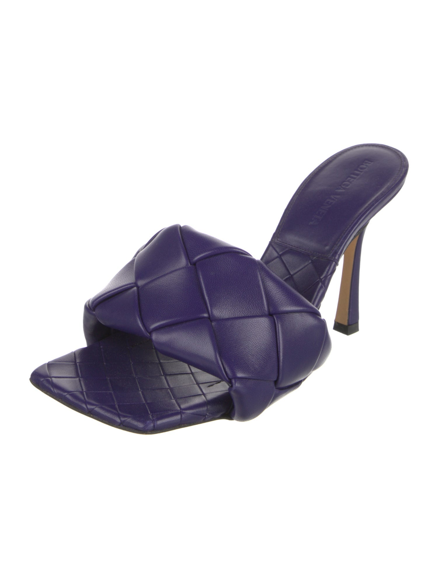 Bottega Veneta Intrecciato Weave Leather Slides