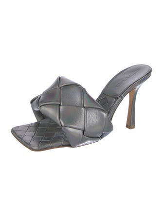 Bottega Veneta Intrecciato Weave Leather Slides