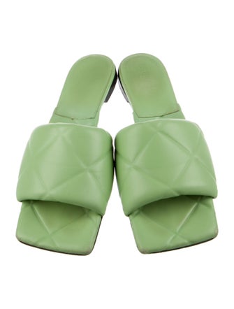 Bottega Veneta Fettucce Leather Slides