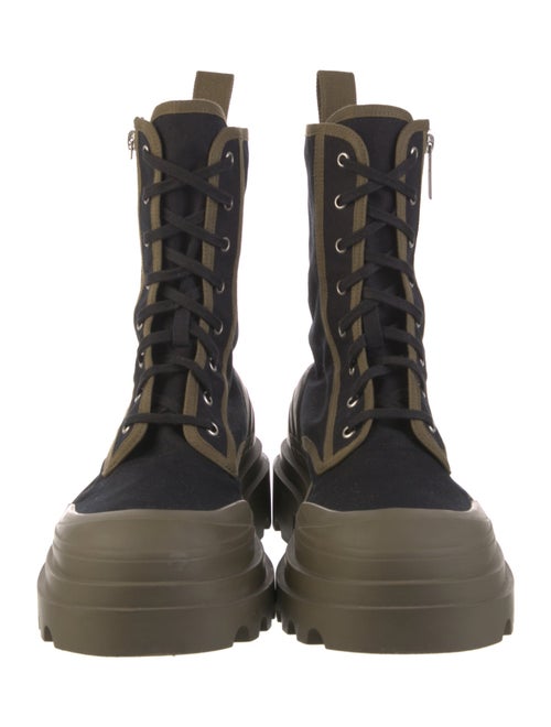 Bottega Veneta Canvas Lace-Up Boots