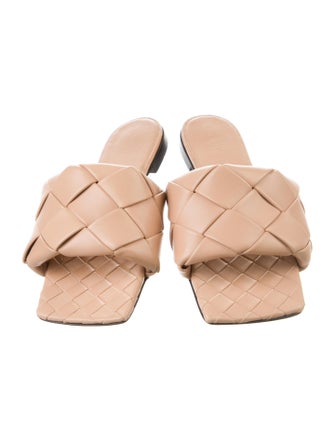 Bottega Veneta Intrecciato Weave Leather Slides