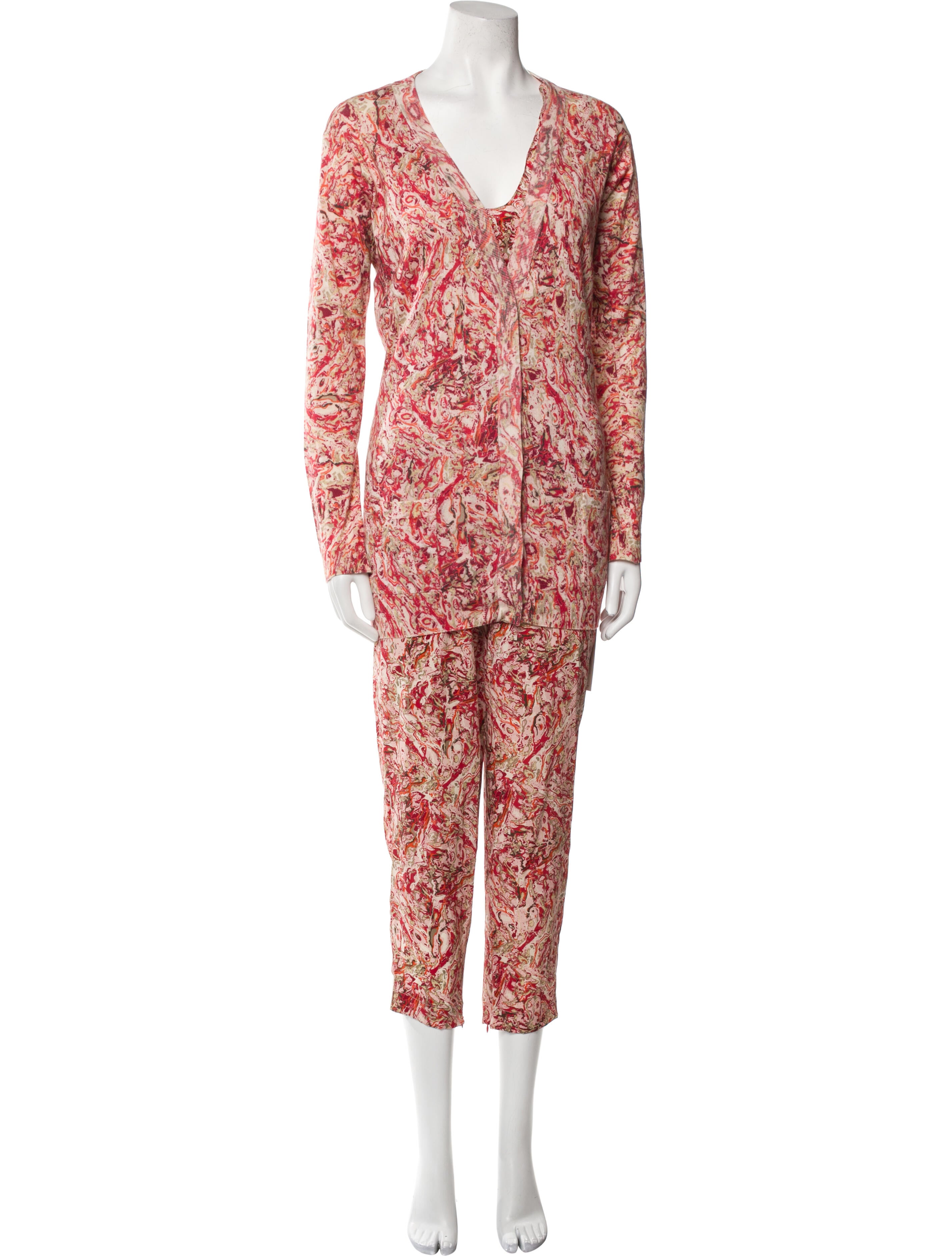 Bottega Veneta Cashmere Printed Pant Set w/ Tags