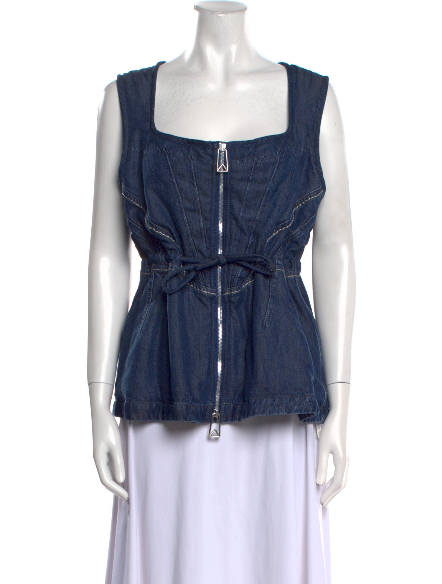 Bottega Veneta Square Neckline Sleeveless Top w/ Tags