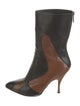 Bottega Veneta Leather Colorblock Pattern Boots