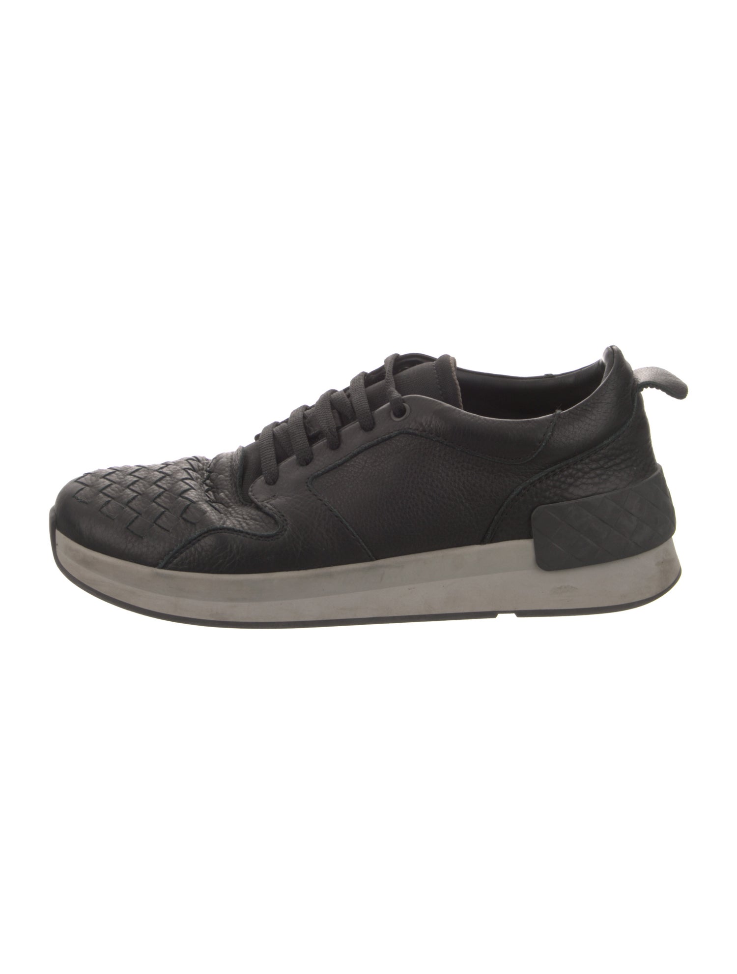 Bottega Veneta Intrecciato Weave Leather Sneakers