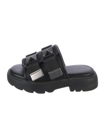Bottega Veneta Leather Leather Trim Embellishment Slides