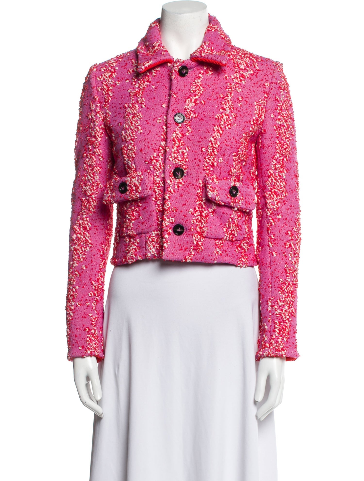 Bottega Veneta Tweed Pattern Jacket