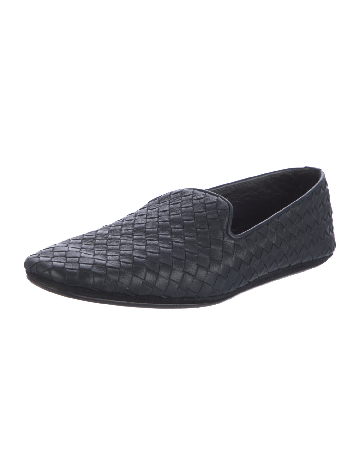 Bottega Veneta Intrecciato Weave Leather Loafers